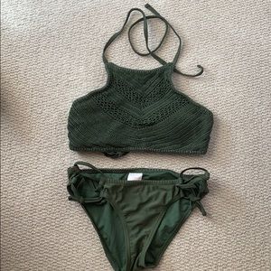 Halter top swim suit WORN ONCE